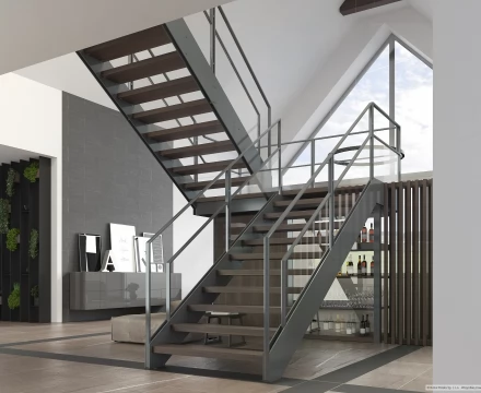 Schody - Trendy w schodach w 2026 r.: metal i jasny dąb definiują nowoczesne wnętrza