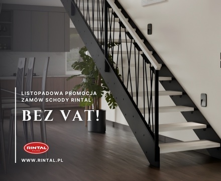 Schody - Listopad bez VAT - Twoje schody 8% taniej!